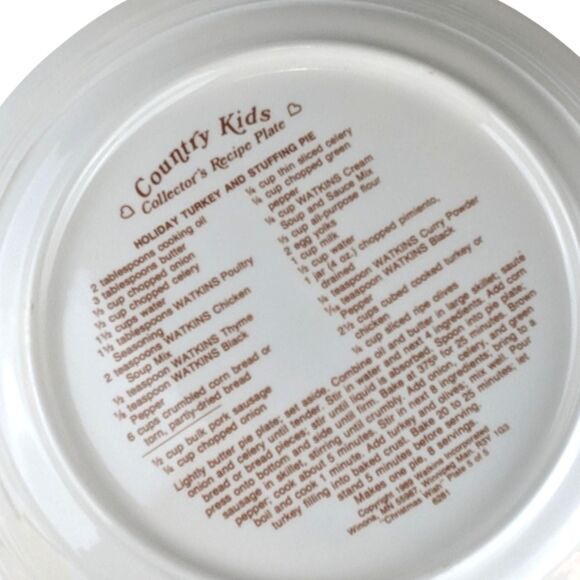 Vintage Watkins Pie Plates: German Apple Kuchen & Christmas Wish Recipes - Picture 8 of 8